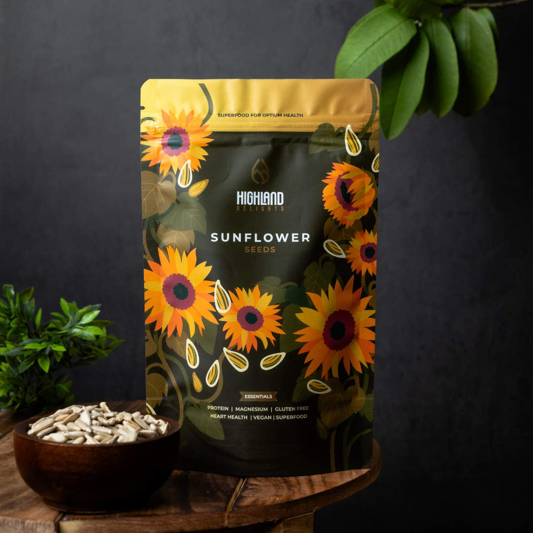 Highland Delights Fresh and Natural Organic Sunflower Seeds 200g: Nature's Finest Seeds