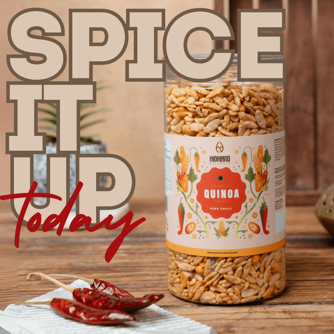 Spicy tasty Quinoa Flakes (Peru Chilli )200g_Heat in Every Bite_Namkeen