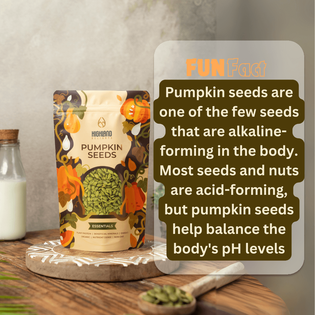 Fun Fact about Highland Delights pure organic pumpkin seeds