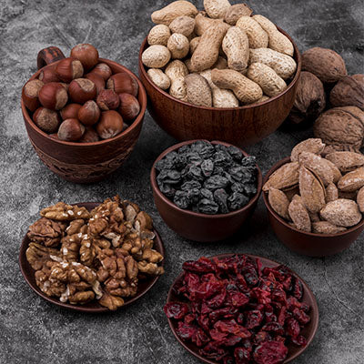 Nut Mix 220g, Trail Mix 250g, Salted Cashew 220g, Chilean Walnut 170g